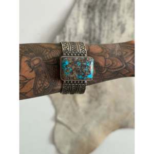 Leroy James Sidewinder Royston Turquoise & Sterling <b>Silver</b> Fashion <b>Cuff</b> <b>Bracelet</b> - Product Image 2