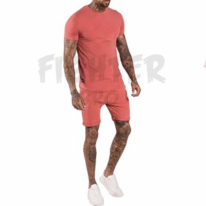 Conjunto Deportivo Casual de Dos Piezas para Hombre, Otoño, Camiseta y Pantalones Cortos, Tallas Grandes, Diseño Impreso Transpirable - Product Image 3