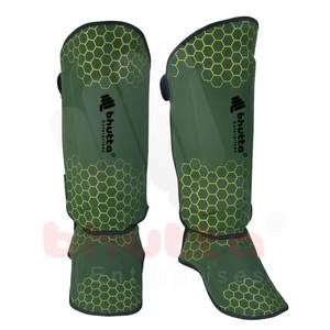 Cuero genuino Kick Boxing Training Shin Guard Artes marciales Superventas Protector de brillo de cuero para protección de boxeo - Product Image 1