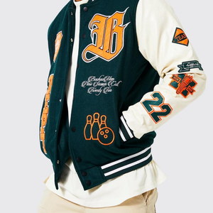 Arroz 100% Wool ustom broidery asketball arsity - Product Image 1