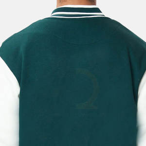 Meilleure vente de veste coupe-vent Letterman pour homme, vêtements en toile tendance de style nouveau avec col montant et logo sur le devant - Product Image 6