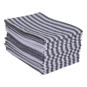 Set of 6 Quick-Dry <b>Disposable</b> 100% Cotton Striped <b>Towels</b> Customisable for Golf or Car Care Woven Technique Product - Product Image 1