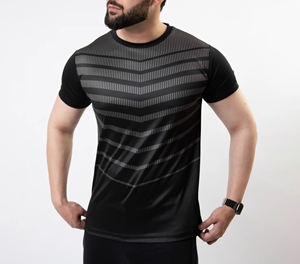Camiseta de sublimación con estampado personalizado para hombre, material de secado rápido de poliéster transpirable, ropa deportiva, camiseta de entrenamiento, ropa de gimnasio - Product Image 4