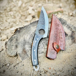 Cuchillo de caza de acero de alto carbono de calidad superior con mango de Micarta Cuchillo de Skinner de agarre cómodo para exteriores de alta dureza - Product Image 5