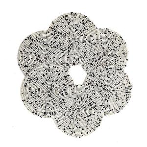 Dessous de verre perlé brodé à la main Design de forme unique Boissons colorées blanches dorées Cover Up Coaster perlé Thanksgiving Drinkware - Product Image 5