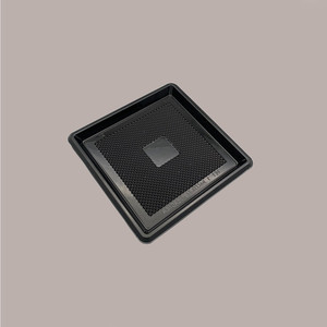 <b>Mini</b> Square Plastic Serving Tray 100 <b>Pcs</b> Black Single Portion Medorino 6.5x6.5 cm Alcas - Product Image 4