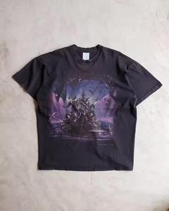 Logo de créateur personnalisé T-shirt surdimensionné pour hommes 100% coton tricoté DTG sérigraphie T-shirt court marque propre - Product Image 4