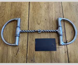 Broca de anillo Dee de 4 "ancho de acero inoxidable de alta calidad, Boca de enlace francés de giro lento de cobre para productos de caballos ecuestres - Product Image 3