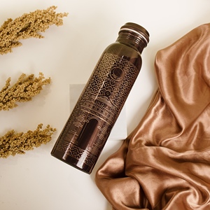 Bouteille d'eau classique en cuivre pour le yoga et le bien-être, écologique, portable, grande capacité, personnalisable pour la maison, le bureau et l'extérieur - Product Image 5