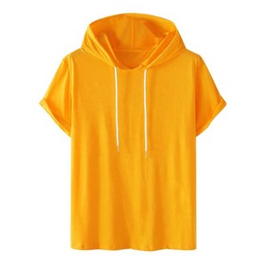 Nueva Moda Otoño Sudadera Lisa de Algodón de Manga Corta para Hombre con Capucha Bordada y Estampado Personalizado Juvenil - Product Image 2