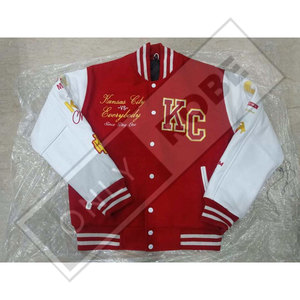 Vente en gros Veste universitaire vierge pour hommes grande taille broderie personnalisée College Baseball Bomber Letterman Jackets - Product Image 1