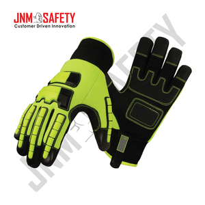 Guantes de seguridad mecánicos resistentes a impactos antiestáticos resistentes al calor guantes laminados de LICRA transpirables de cuero sintético - Product Image 6