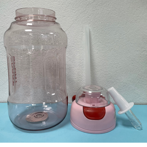 ขวดน้ำพลาสติก Tritan ใสขนาดใหญ่1000มล. พร้อมเชือกผูกสไตล์น่ารักสำหรับตั้งแคมป์กลางแจ้งและใช้ - Product Image 3