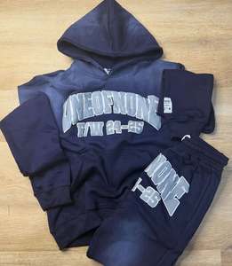 Conjunto Deportivo Unisex Informal, Transpirable, Tallas Grandes, Lavado Ácido, Ecológico, Grueso, para Invierno - Product Image 1