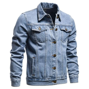 Chaqueta Vaquera para Hombre, Chaquetas de Mezclilla de la Mejor Calidad para Hombre, Diseño al por Mayor, Ropa Masculina Personalizada, Uso Cómodo - Product Image 4