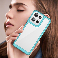 Nouvelles coques de protection couleur unie en acrylique transparent souple avec boutons électroplaqués pour téléphones Moto G85 G75 G55 G35