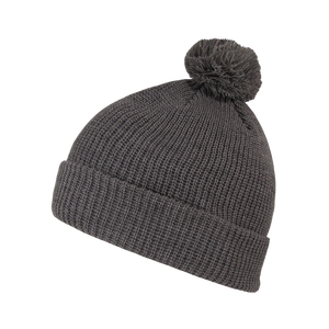 Chapeau d'hiver en tricot chaud coupe-vent avec pompon en fourrure de couleur unie pour l'extérieur, bonnet épais en tricot, bonnet pompon 2026 - Product Image 4