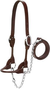 Licou de cheval en nylon confortable et durable et bride en cuir de style occidental laitier/boeuf arrondi spectacle licou - Product Image 2
