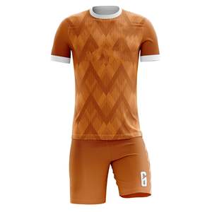 Uniforme de fútbol con paneles de malla para ventilación adicional Uniforme de fútbol con camiseta de manga corta y pantalones cortos con cordón - Product Image 2