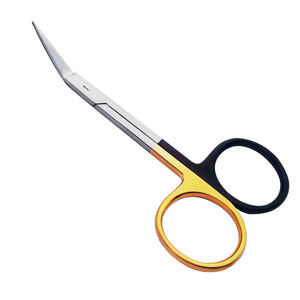 High Quality Wilmer <b>Converse</b> Scissors <b>Gold</b> And Black Coated Handle 10.5 Cm Stainless Steel <b>Converse</b> Angled Scissors - Product Image 1