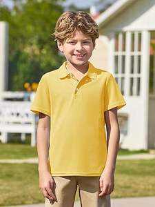 Wholesale 100% Cotton Boys Polo <b>T</b>-<b>Shirt</b> Summer Short Sleeve <b>Yellow</b> For Kids Child High Quality Polo <b>T</b>-<b>Shirt</b> Outerwear Breathable - Product Image 5