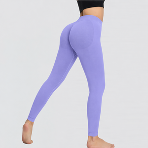 Leggings de sport pour femmes OEM, taille basse, en spandex et nylon respirant, vêtements de sport pour la salle de sport et le yoga - Product Image 4