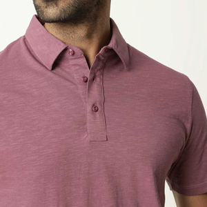 เสื้อโปโลแห้งเร็วสำหรับผู้ชาย,เสื้อยืดโปโลติดกระดุมแขนสั้นผ้าฝ้าย100% คุณภาพเยี่ยม - Product Image 5