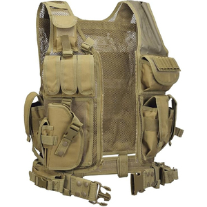 Chaleco táctico de caza multicolor de alta calidad, de concha de pana Material/Tela de malla, cierre de cremallera, múltiples bolsillos, malla interior - Product Image 6