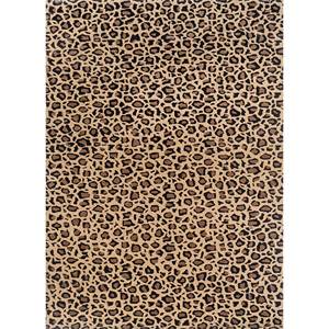 Alfombra Grande Rectangular de Lana y Viscosa con Diseño Animal y Abstracto, Tejida a Mano en Color Dorado, Modelo Top-9086, para el Hogar o el Pasillo - Product Image 1