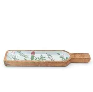 100% Plateau de service antique fait à la main en bois de manguier écologique de qualité supérieure avec motif imprimé - Product Image 6