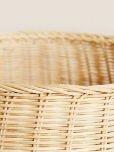 Juego de 2 Cestas de Mimbre Tejidas a Mano, Cestas de Almacenamiento de Ratán Natural, Modernas y Multifuncionales, Hechas en Vietnam - Product Image 2