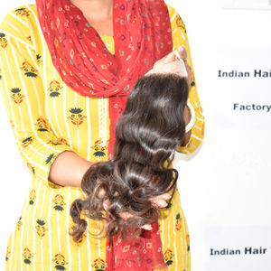 Vendeur de cheveux indiens 100% Wear and Go Virgin Raw Indian Perruques Cheveux Humains4 * 4 Fermeture Lace Front Cuticule Alignée - Product Image 3