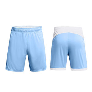 Pantalones Cortos de Fútbol Azul Claro Personalizados con Cintura Blanca, Transpirables, de Secado Rápido, para Entrenamiento Atlético, Uniforme de Equipo de Fútbol - Product Image 1