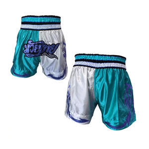 Pantalones cortos de Muay Thai impresos por sublimación de diseño personalizado de fabricación de fábrica al por mayor 100% poliéster para hombres - Product Image 6