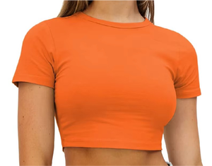 Custom Logo Front Women's Satin Ribbed Breathable Eco-Friendly O-Neck Crop Tank <b>Top</b> Summer Casual - Product Image 2