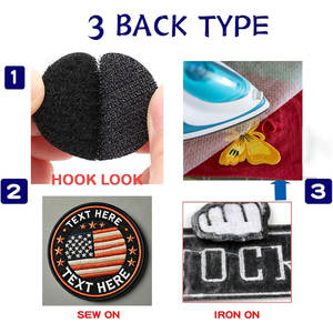 Etiquetas de nombre personalizadas Parches bordados personalizados con su nombre Tela de sarga Hierro en coser Gancho y lazo de sujeción - Product Image 5