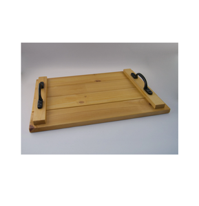 Plateau en bois décoratif de table d'événement de partie avec la poignée en métal Fruit Snack Dessert Display Tray Rack produit de bonne qualité - Product Image 3