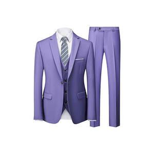 Traje de Negocios de Doble Botonadura, Talla Grande, Delgado, Cómodo, de Color Sólido y Transpirable - Product Image 4