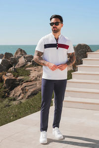 Style Hip Hop le plus à la mode hommes tenue d'été ensemble grande taille décontracté survêtement tricoté avec imprimé t-shirt et pantalon - Product Image 2