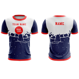 Maillot de football personnalisé 2025, nouveau modèle, avec noms d'équipe, imprimé par sublimation, séchage rapide, respirant, 100 % polyester, Club Paris, vente chaude en gros - Product Image 3