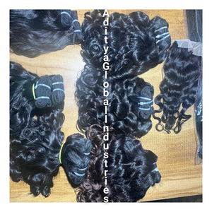 Achat en Gros Extension de Cheveux Humains Ondulés Souples Temple Indien Meilleure Qualité Lot de Cheveux Humains 100% Vierges Bruts Fournisseur d'Inde - Product Image 2