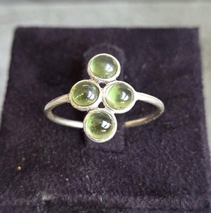Women's Prehnite Band <b>Ring</b>, Handcrafted 925 <b>Silver</b> Trendy Ethnic Design, Fashion Jewelry Gift OEM Available - Product Image 3