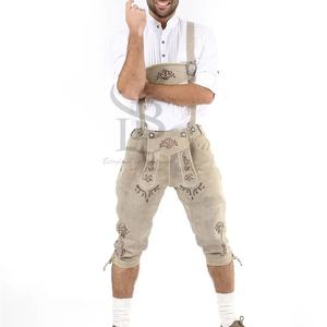 Pantalones Cortos de Cuero Estilo Bávaro Alemán para Hombre, Diseño Personalizado, Color Negro, Estilo Casual de Última Moda, Cintura Media - Product Image 1