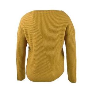 Pull GUESS Alivia jaune XS pour femme, tricot vintage respirant, imprimé de haute qualité, bouton asymétrique pour l'hiver - Product Image 3