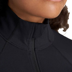 Chaqueta Deportiva Negra para Mujer, con Cierre Completo, Cuello Alto, Manga Larga, Transpirable - Product Image 5