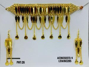 Elegante conjunto Chik Hermoso diseño Joyas árabes chapadas en oro - Product Image 1