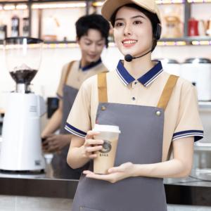 Tablier de poche en toile de couleur personnalisée, best-seller, pour café, cafétéria, uniforme, tablier épais avec logo, tablier de boulanger - Product Image 4