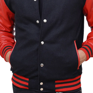 Top vente en gros veste universitaire personnalisée couleurs et logo manches en cuir veste universitaire Letterman pour homme et femme - Product Image 5