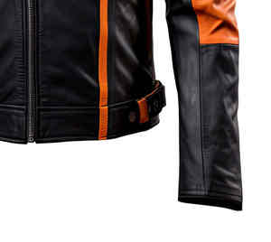 แจ็กเก็ตมอเตอรไซด์ของผู้ชายเสื้อ100% หนังแท้สไตล์ฤดูหนาวแฟชั่น - Product Image 3