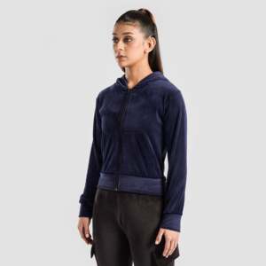 เสื้อฮู้ดสีกรมท่า Swift Flow ผ้ากำมะหยี่ระบายอากาศได้ดี ทรงปกติ - Product Image 3